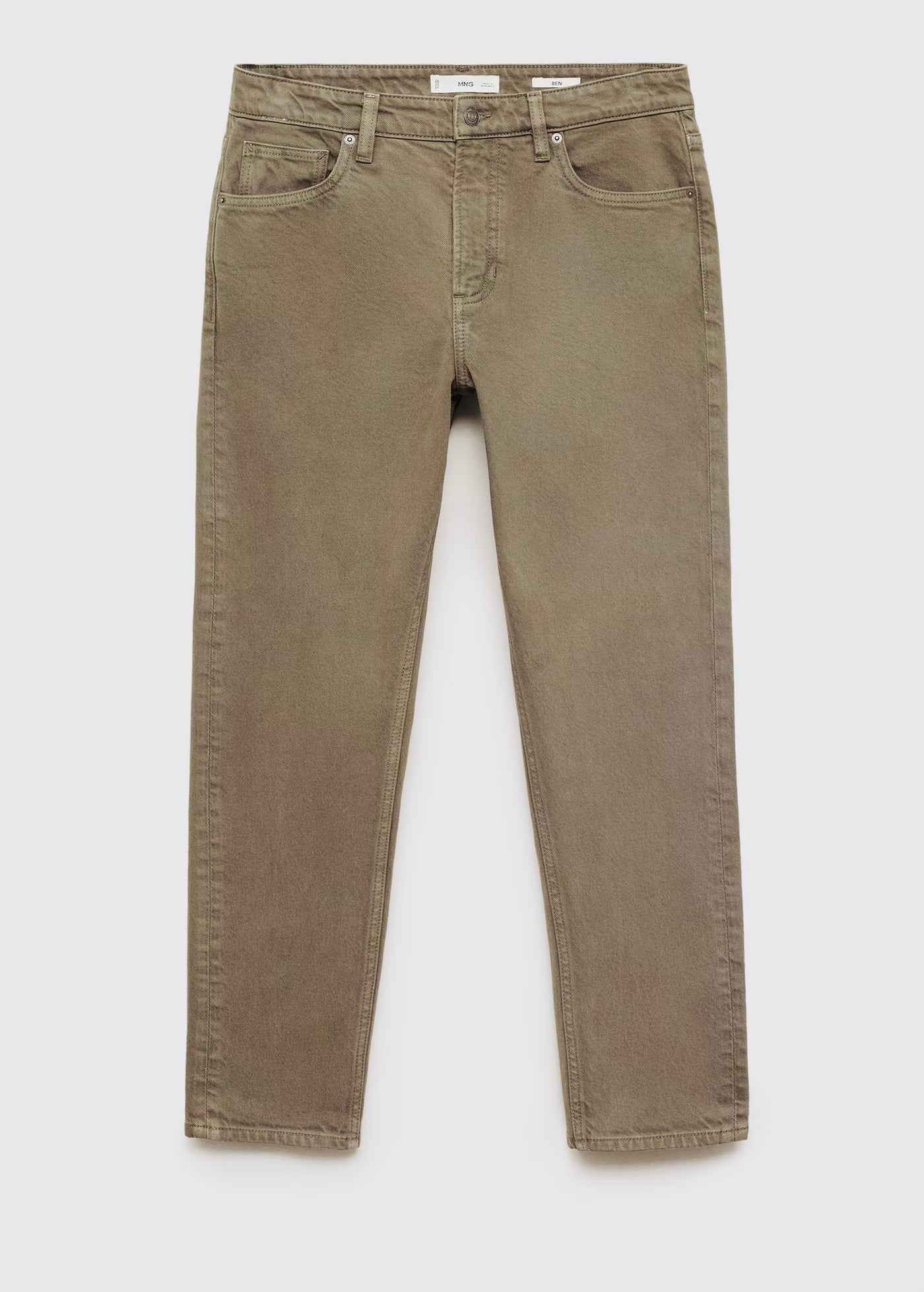 Jean Ben Cropped Tapered-Fit Mango