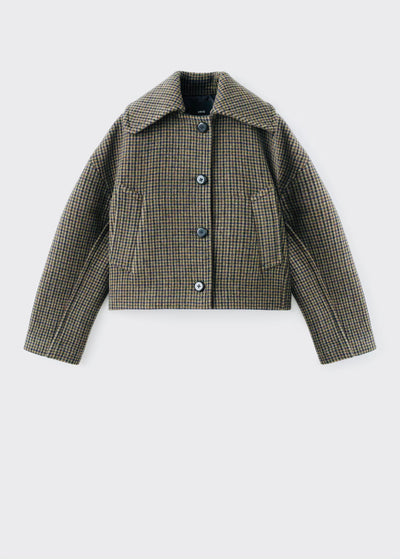 Veste laine pied-de-poule