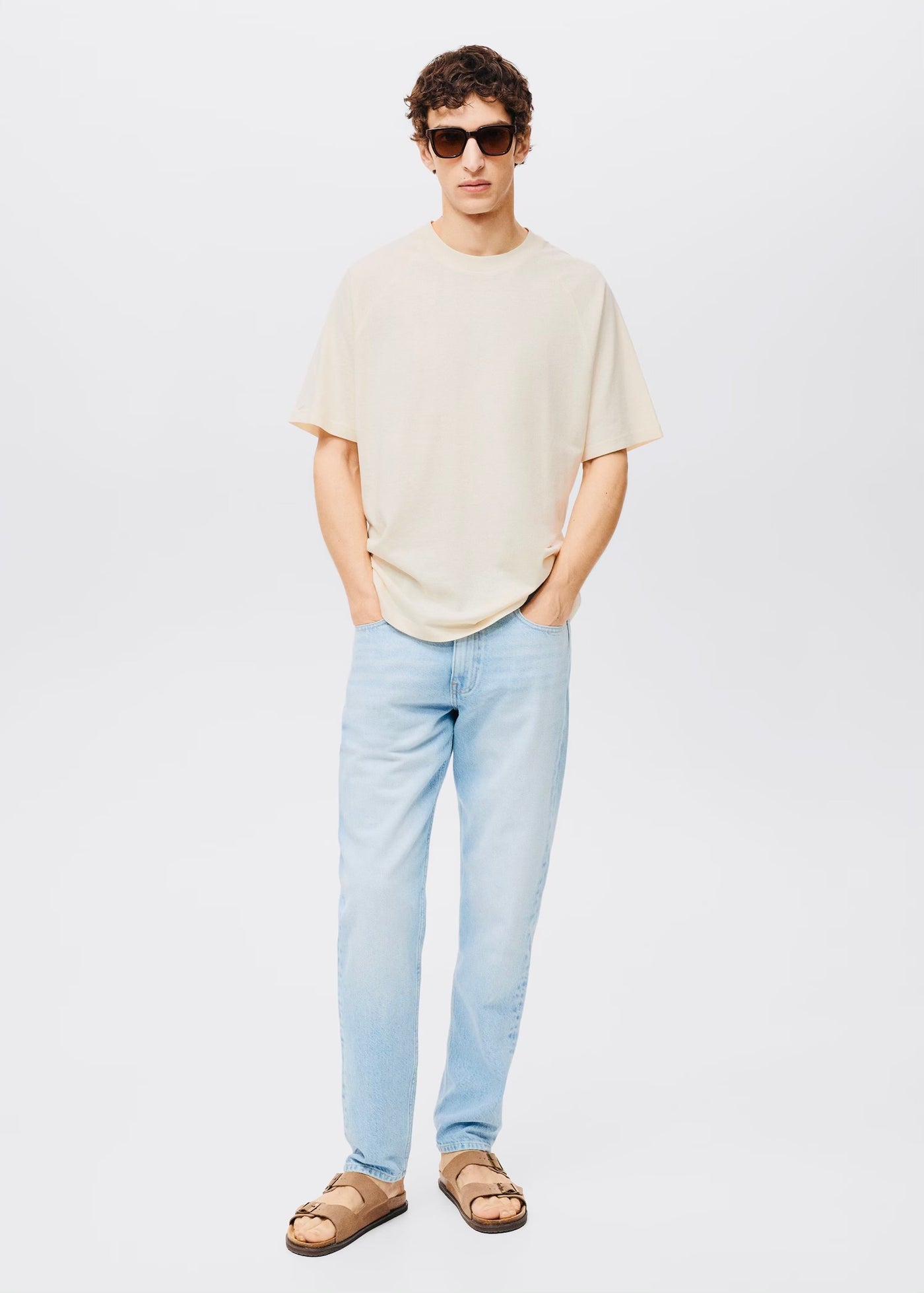 T-Shirt Coton Lin Relaxed-Fit Mango