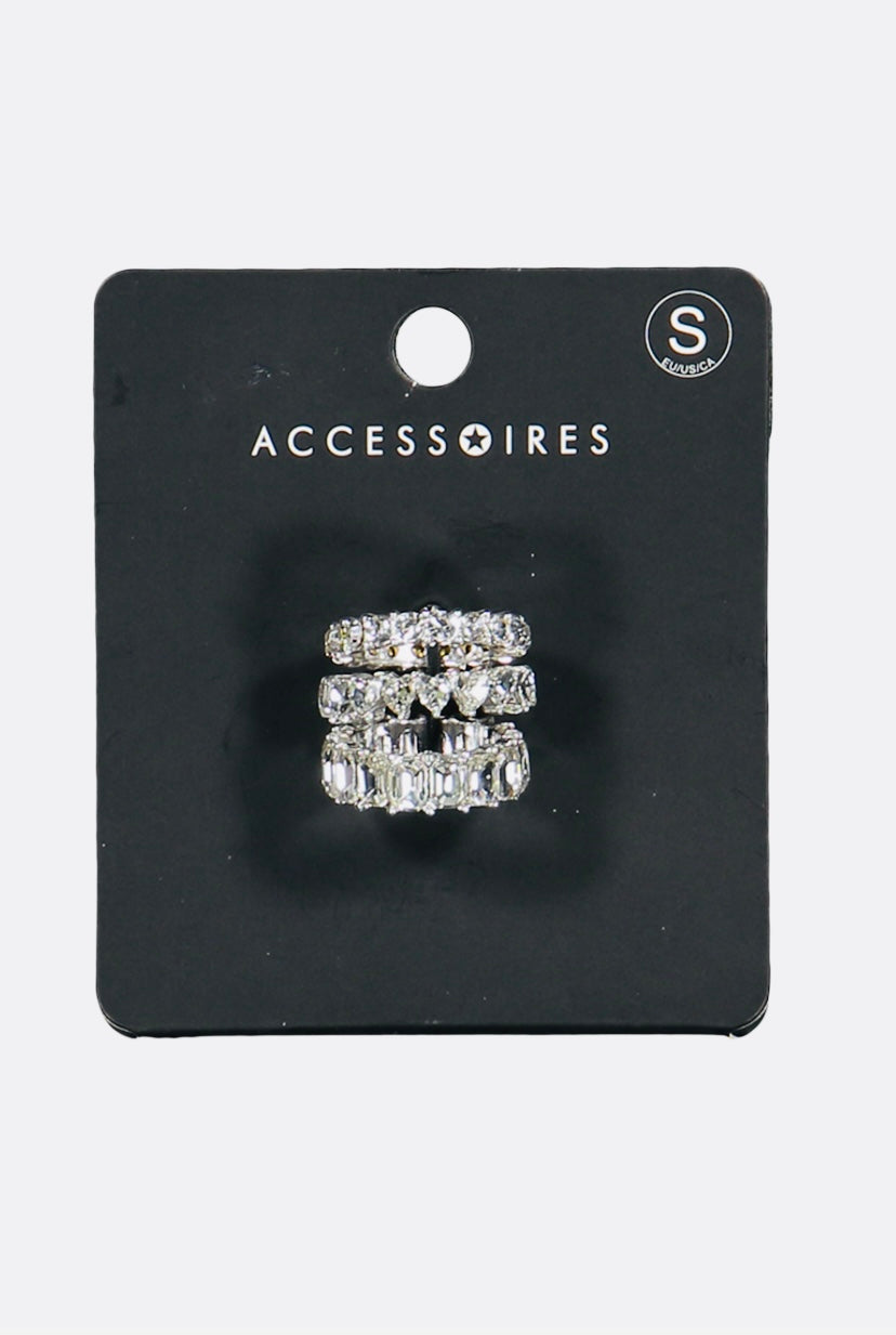 SET DE BAGUES AVEC STRASS