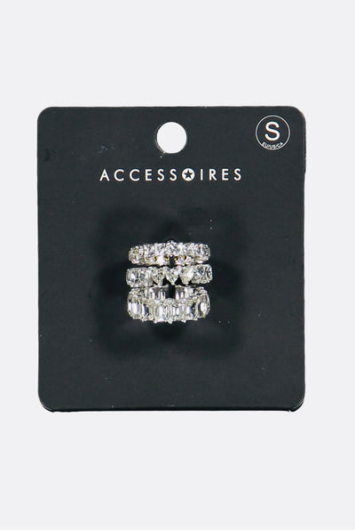 SET DE BAGUES AVEC STRASS