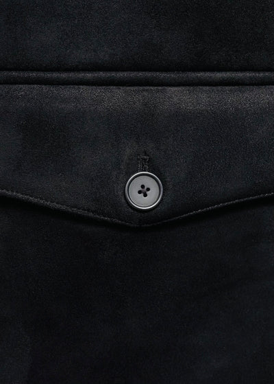 Manteau effet daim imitation mouton retourné