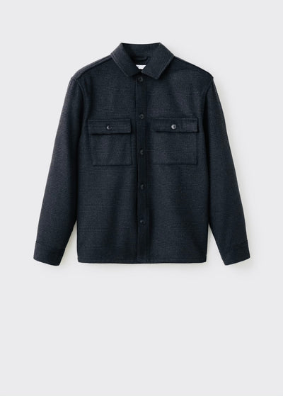 Veste laine mélangée à carreaux