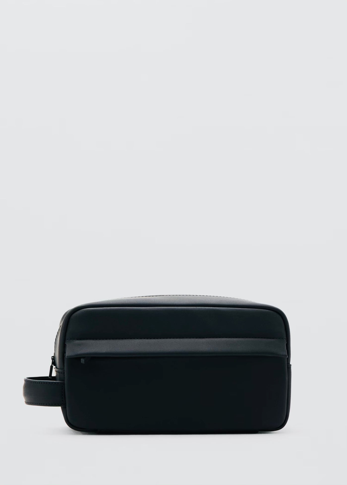 Trousse cuir foulé zip Mango