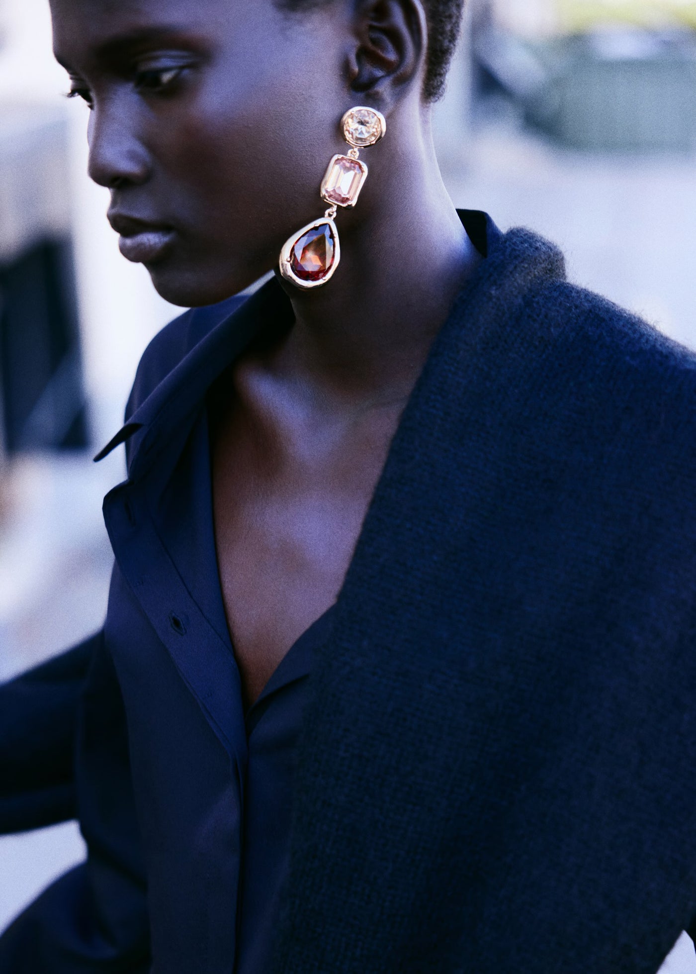 BOUCLES D’OREILLES PENDANTES COMBINÉES