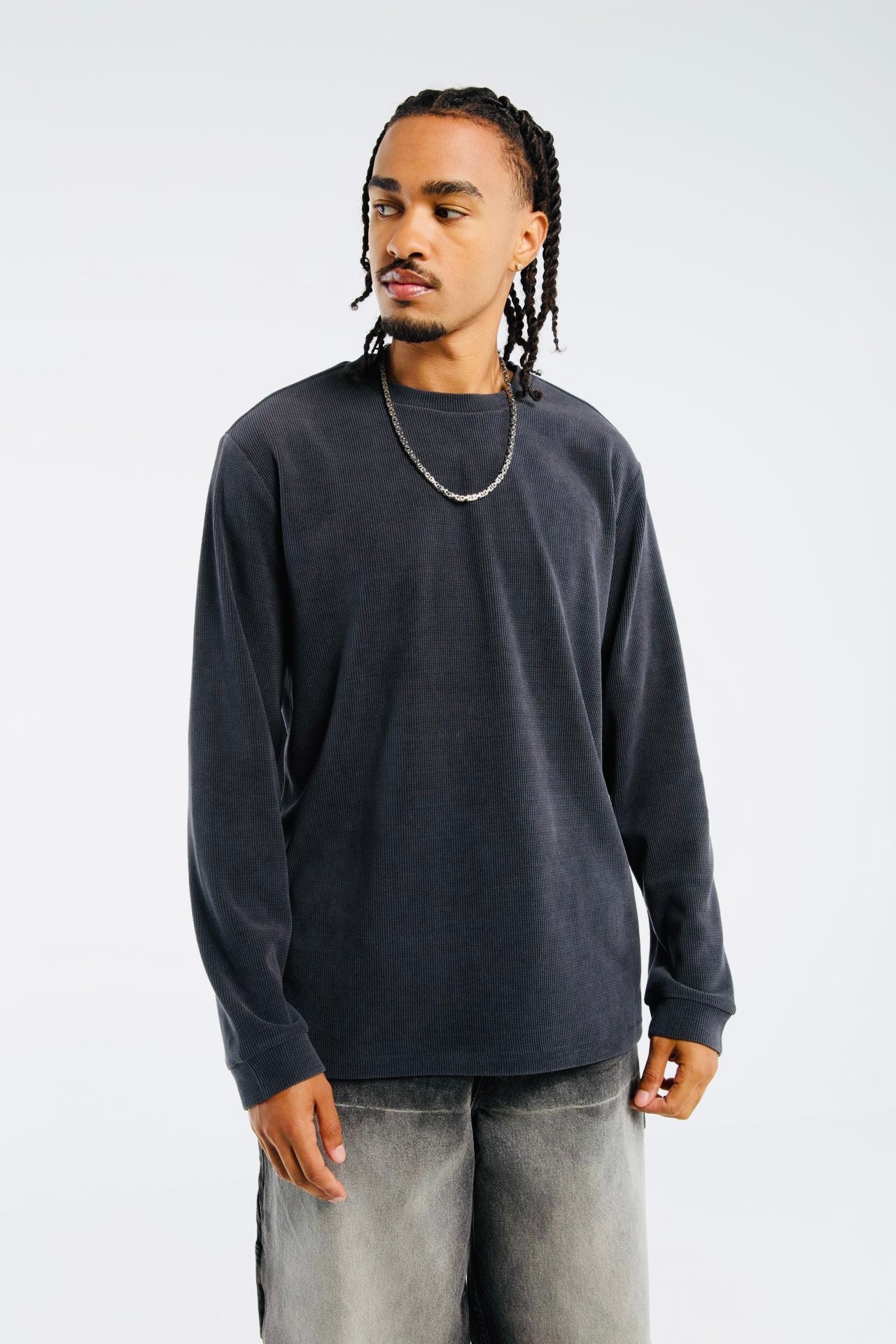 Chemise à Manches Longues avec Col Rond