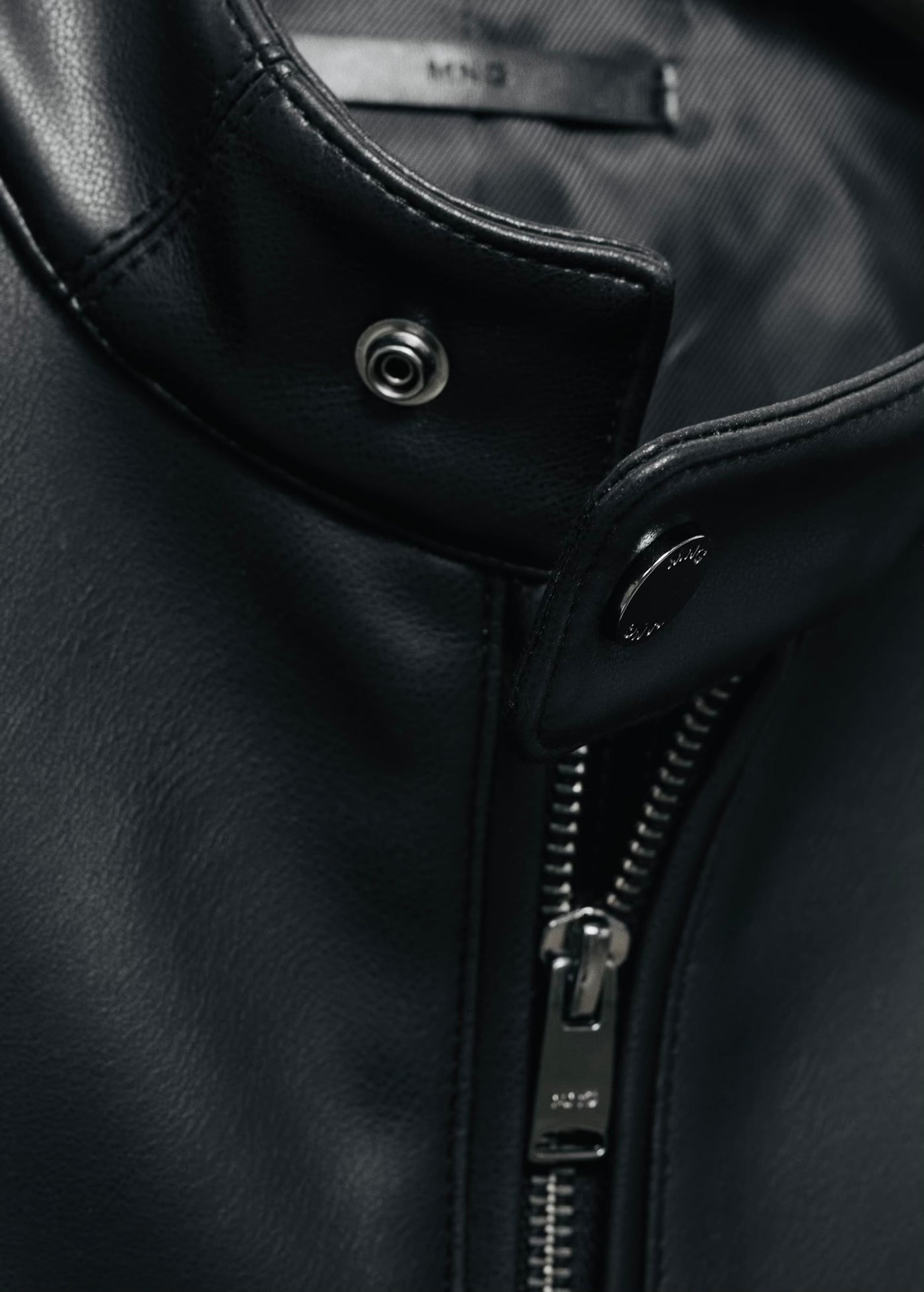 Blouson simili cuir à fermeture éclair