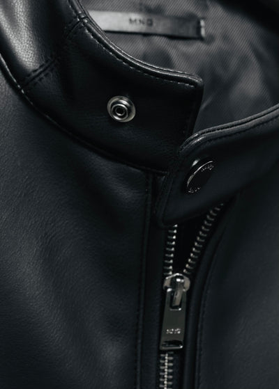 Blouson simili cuir à fermeture éclair