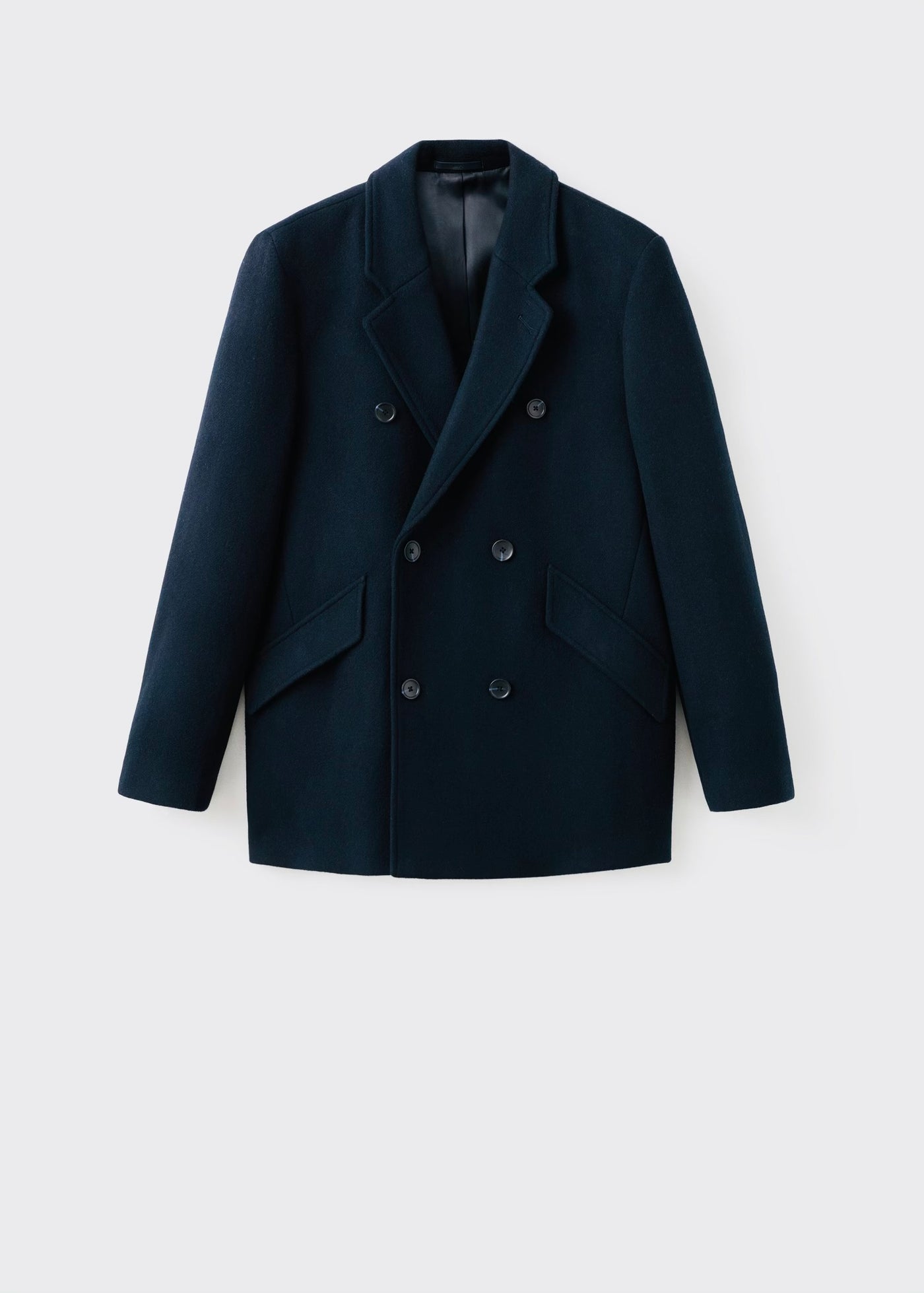 Manteau croisé en laine mélangée