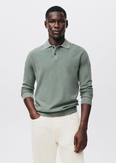 Pull over polo coton microstructure