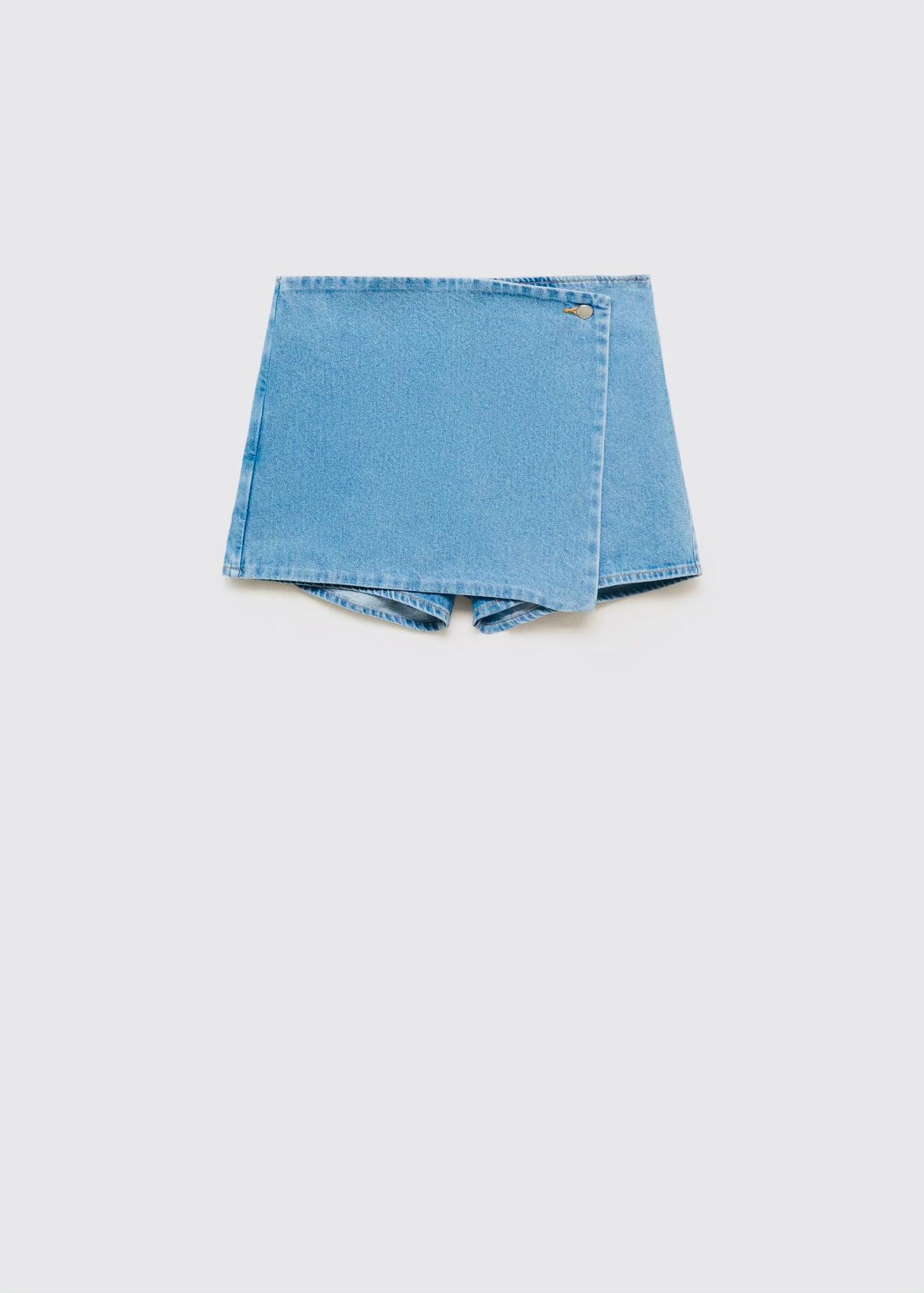 Jupe short en jean croisée