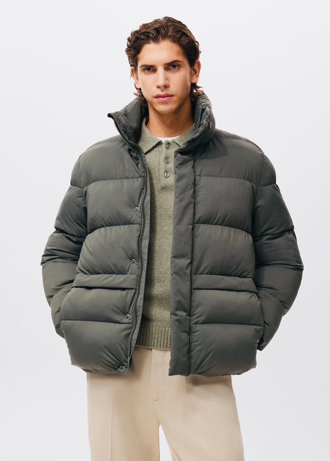 Anorak matelassé à capuche déperlant