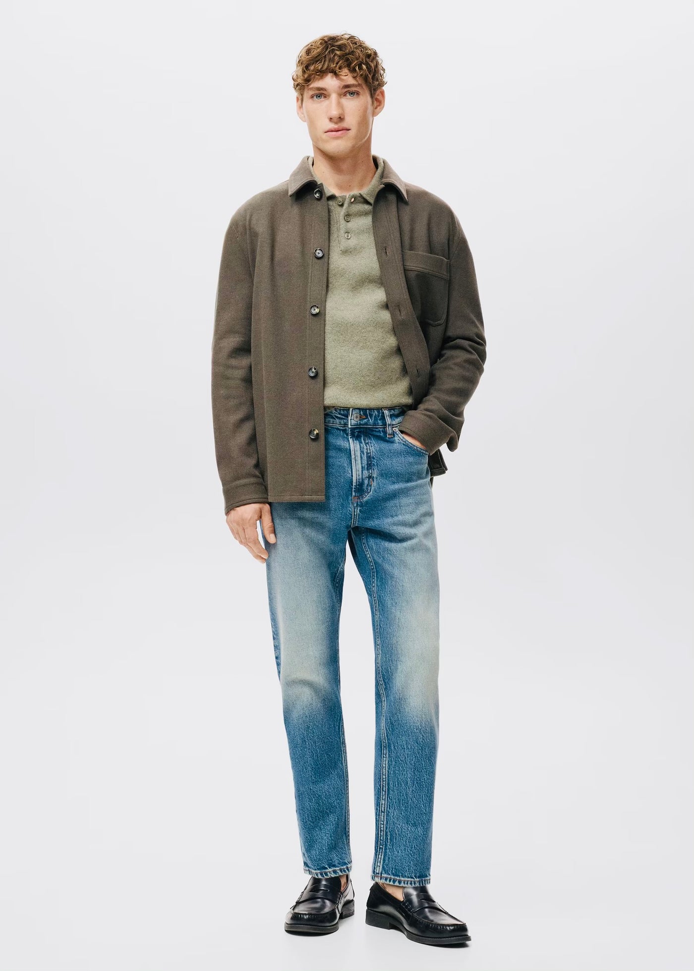 Jean Ben Cropped Tapered-Fit Mango