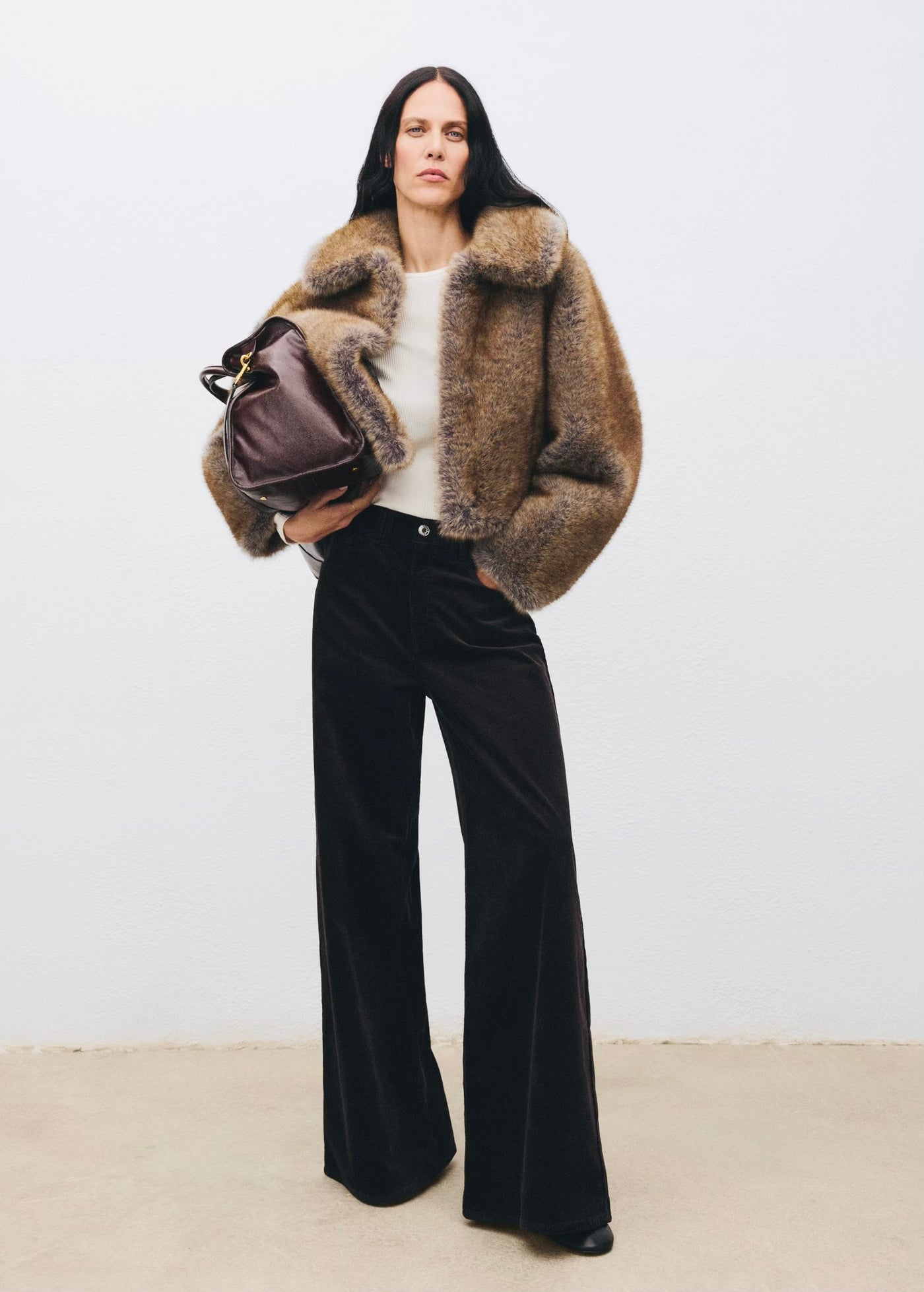 Jean Large en Velours Côtelé