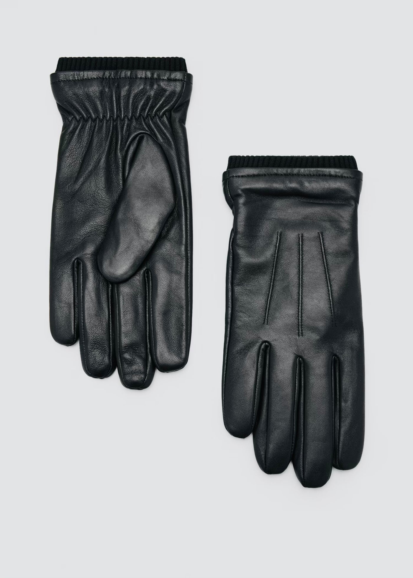 gants 100 % simili-cuir détail froncé