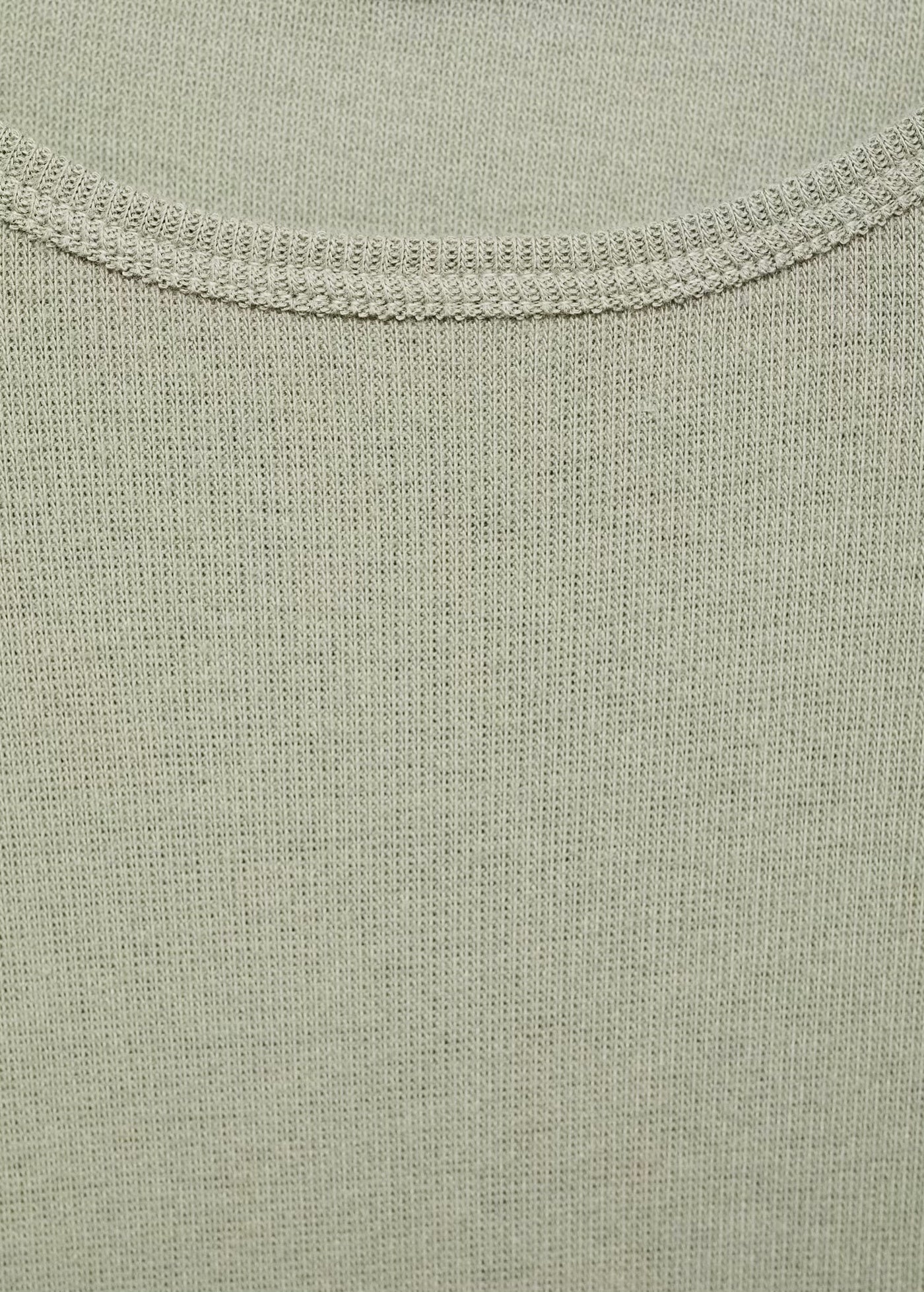 T-shirt Côtelé à Manches Longues