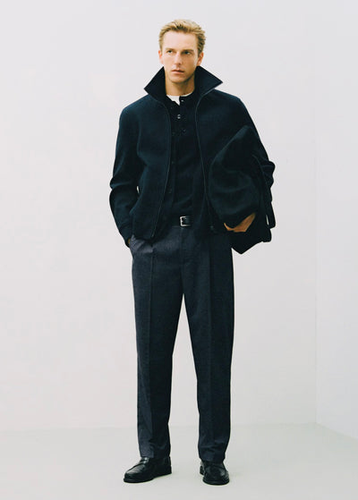 Pantalon Flanelle Regular-Fit à Pinces