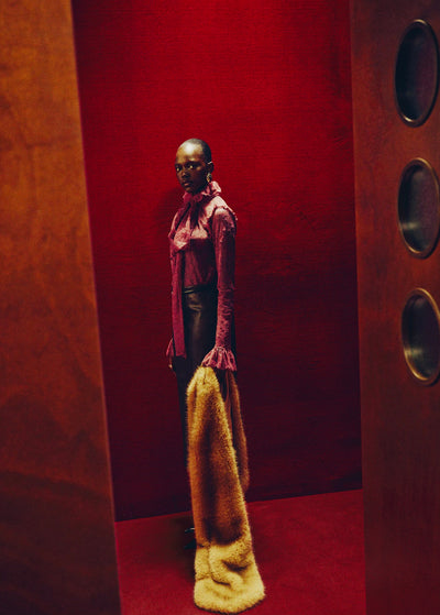 Blouse en Dentelle Col à Rabats