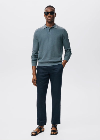 Pull over polo coton microstructure