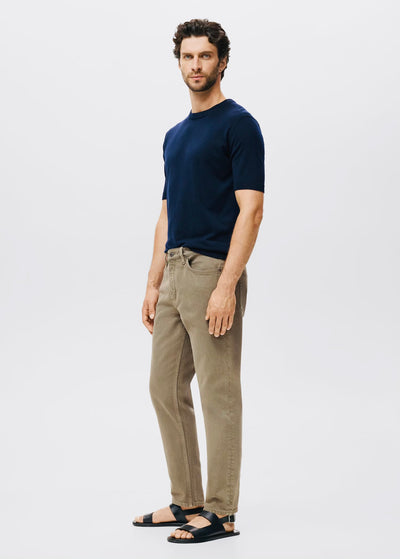Jean Ben Cropped Tapered-Fit Mango