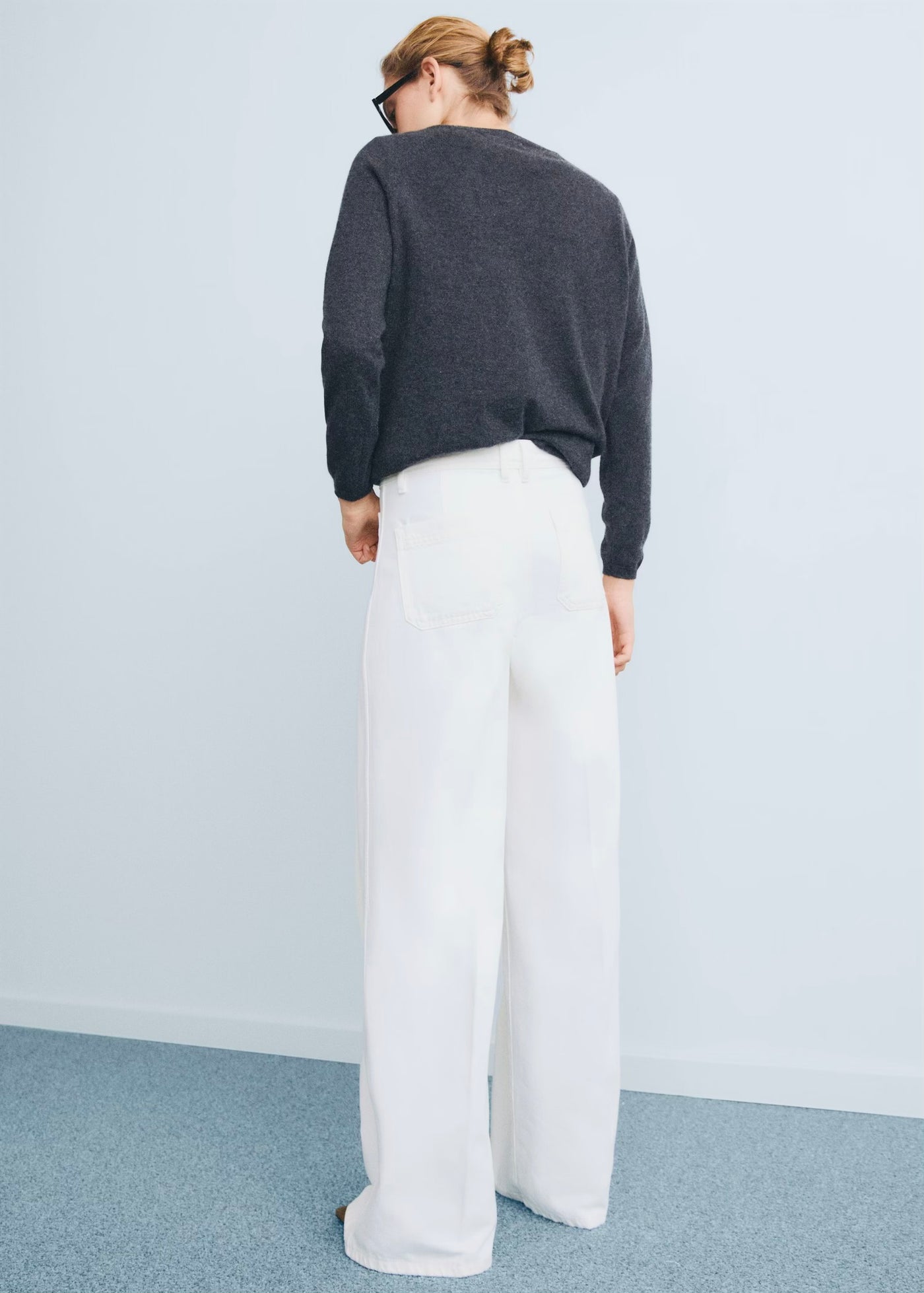 Jean Wideleg Poches Taille Haute