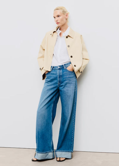 Chemise Droite Mélange Coton et Lyocell