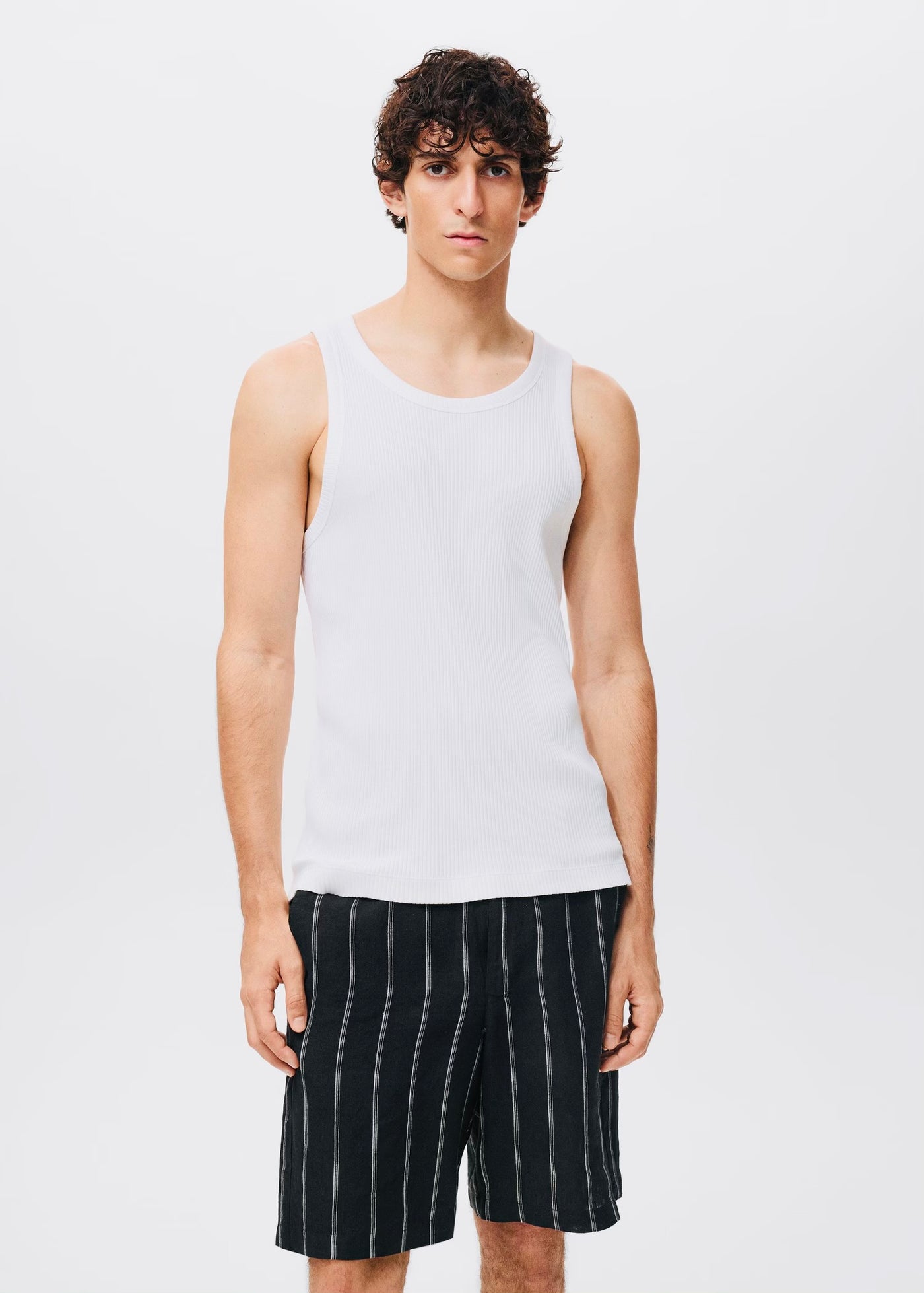 Débardeur Côtelé Slim Fit