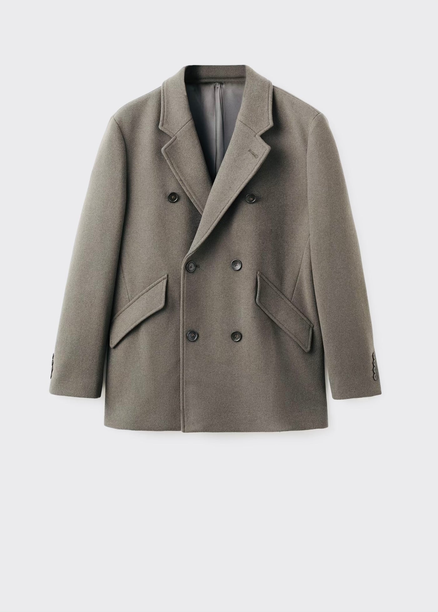 Manteau croisé en laine mélangée