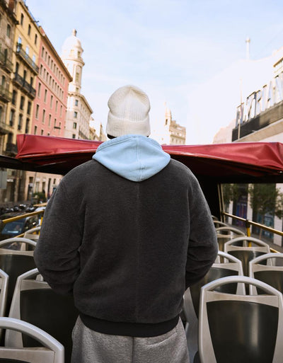 Blouson graphique effet mouton synthétique