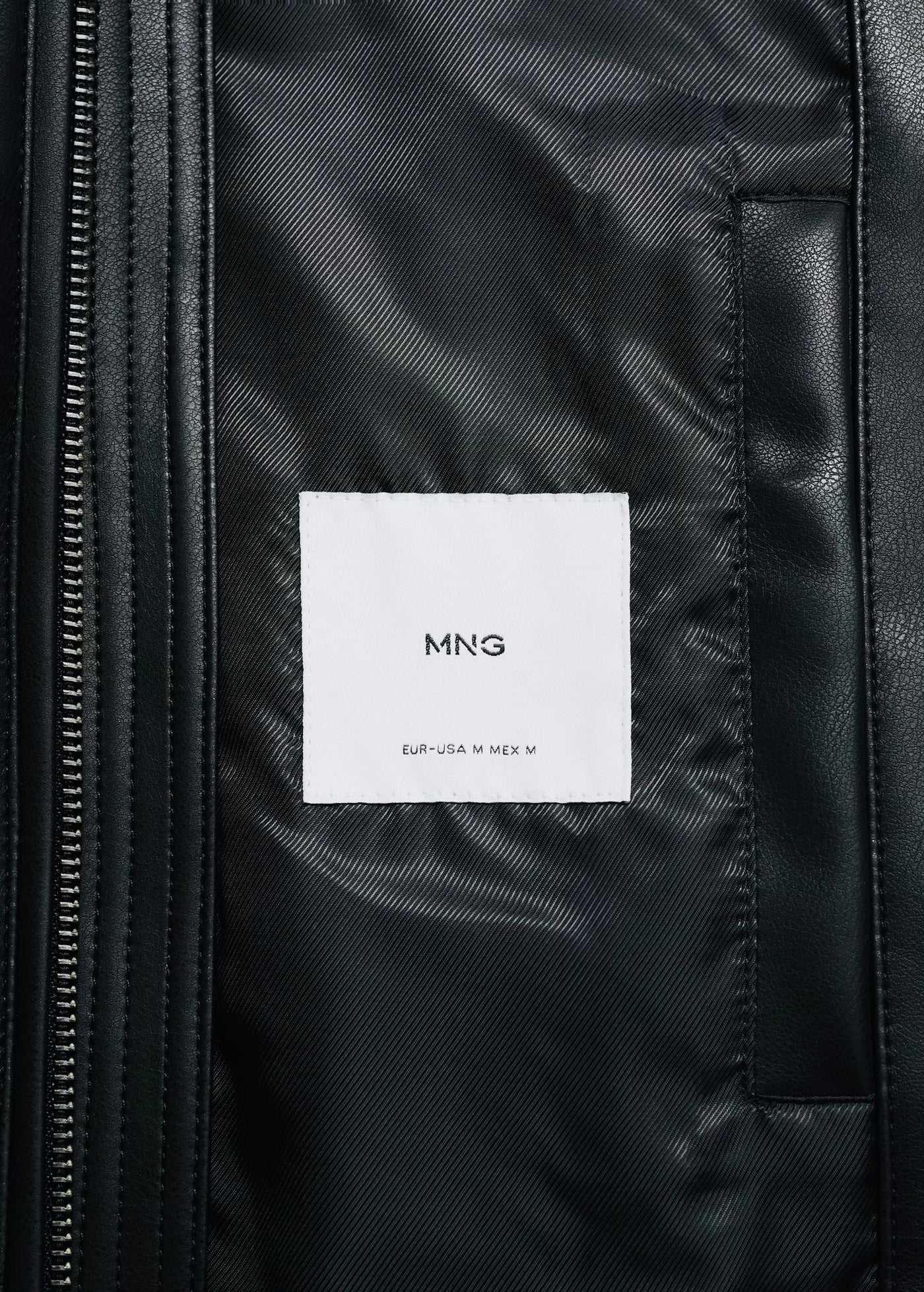 Blouson simili cuir à fermeture éclair