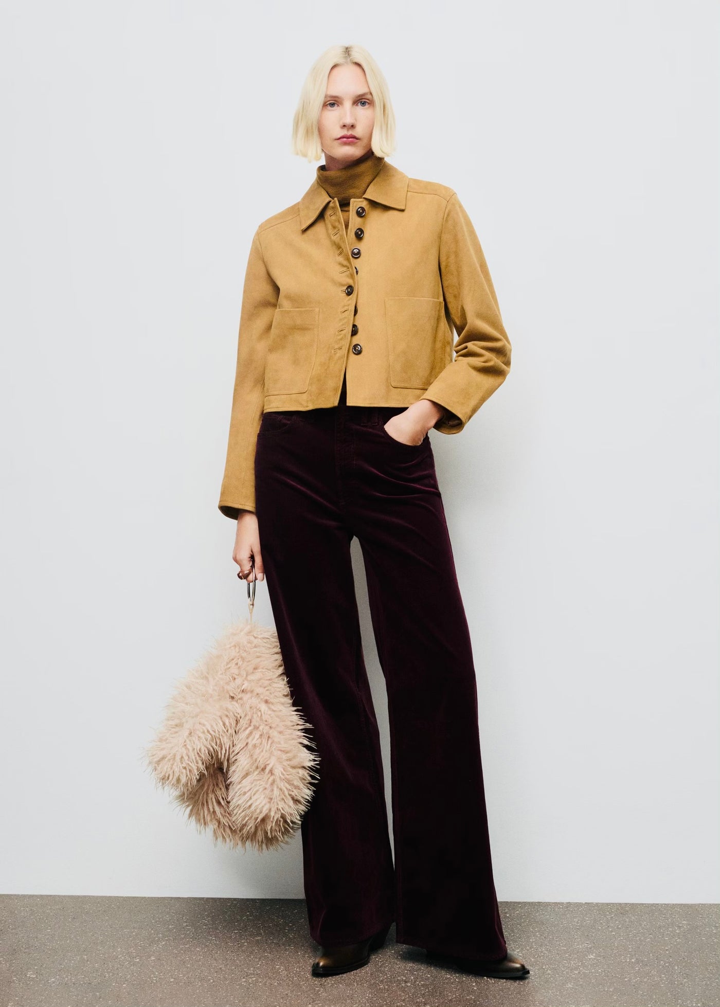 Jean Large en Velours Côtelé