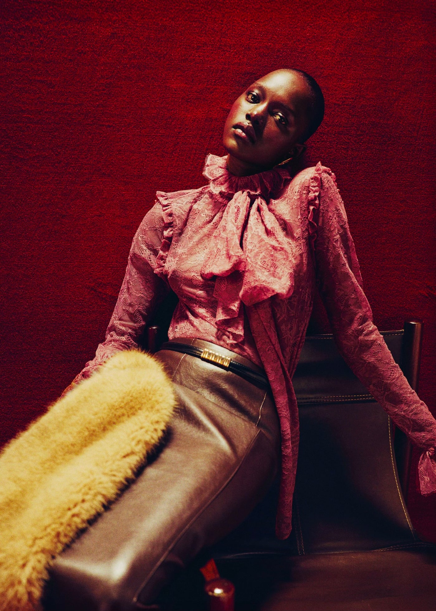 Blouse en Dentelle Col à Rabats