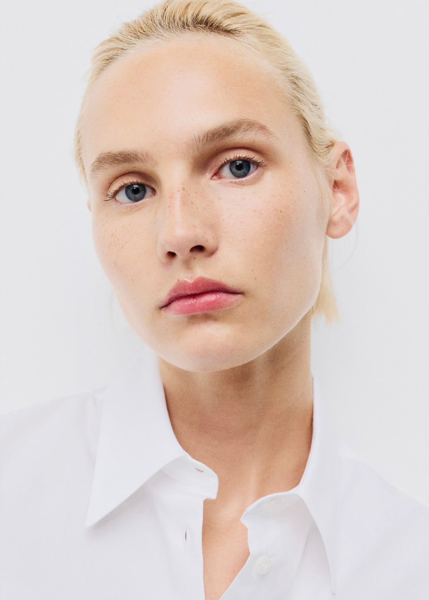 Chemise Droite Mélange Coton et Lyocell