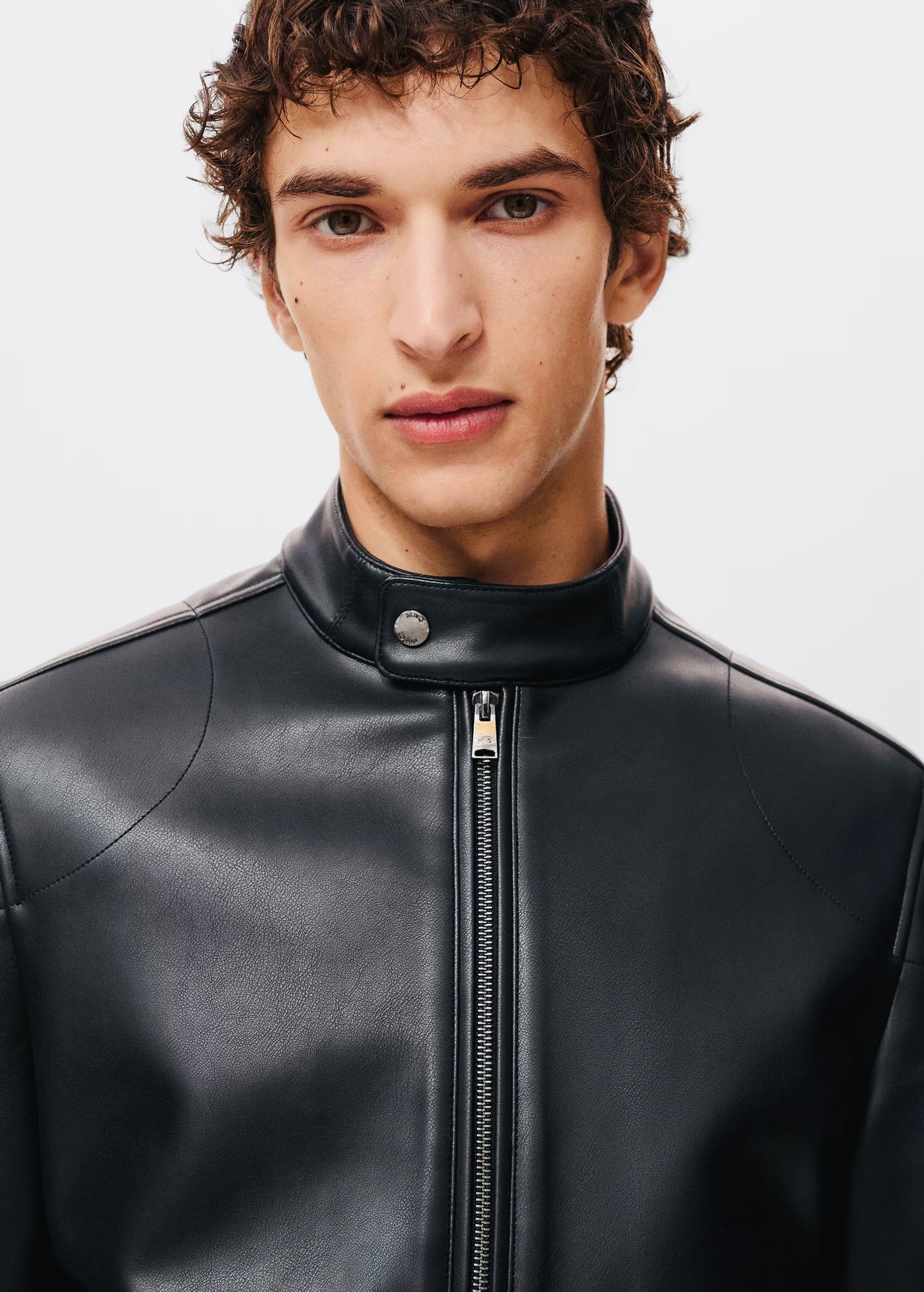 Blouson simili cuir à fermeture éclair