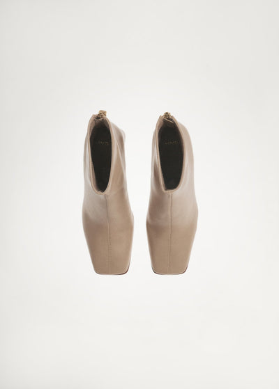 Bottines à talon bloc bout carré