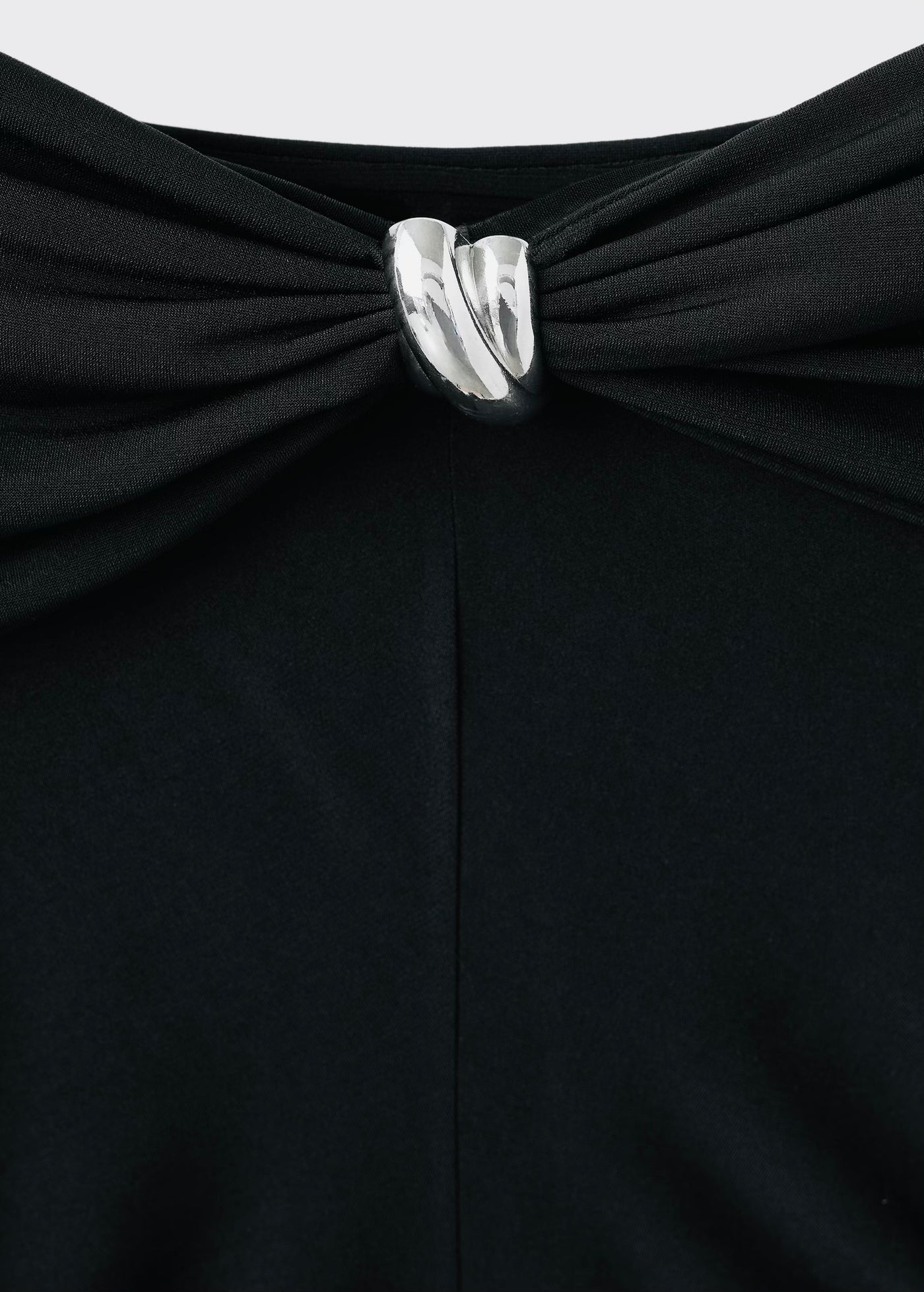 T-shirt Bustier à Détail Métallisé