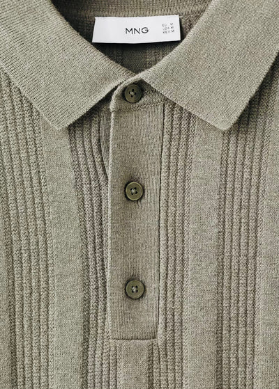 Pull over en maille côtelée à col zippé