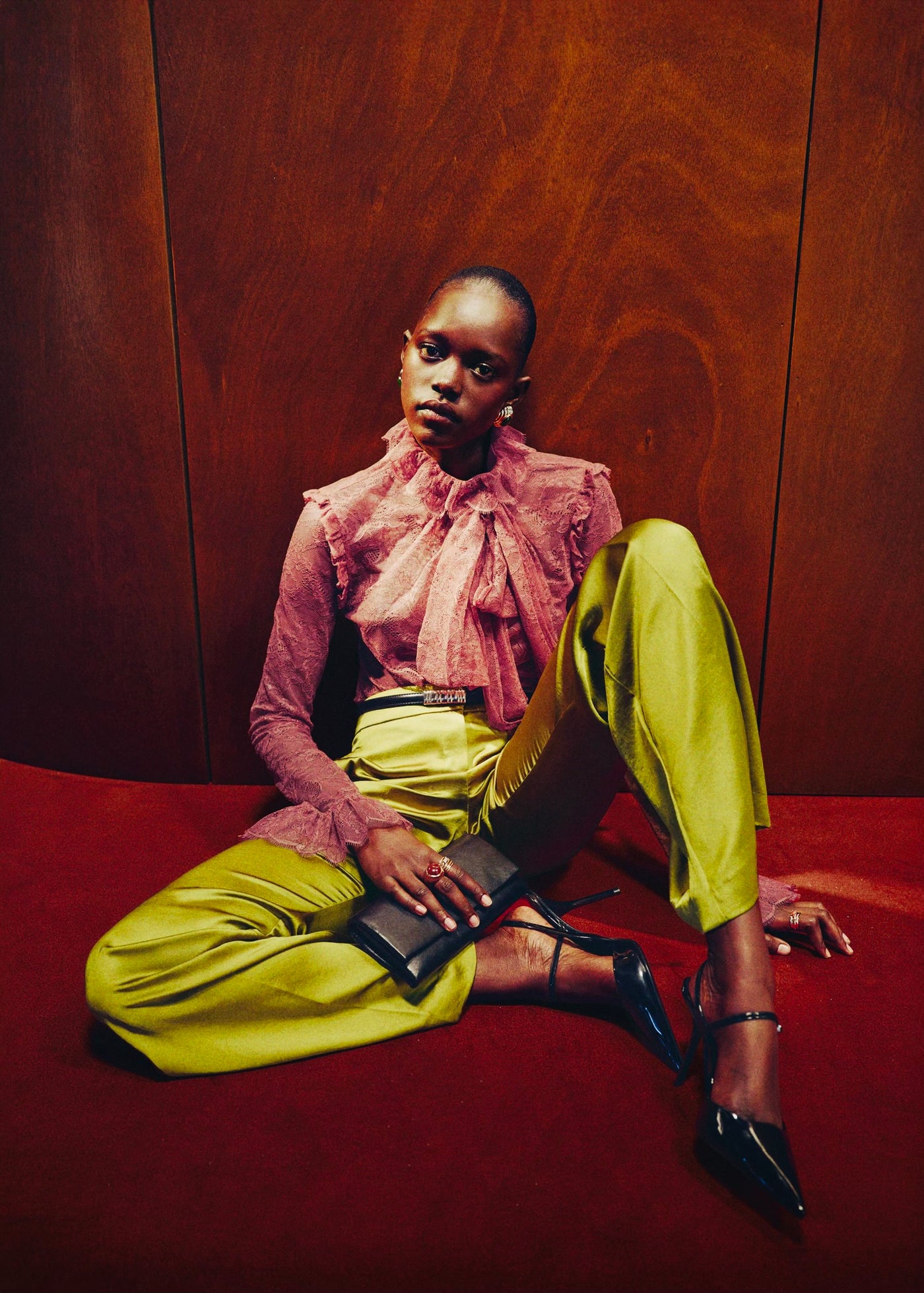 Pantalon Droit Satiné