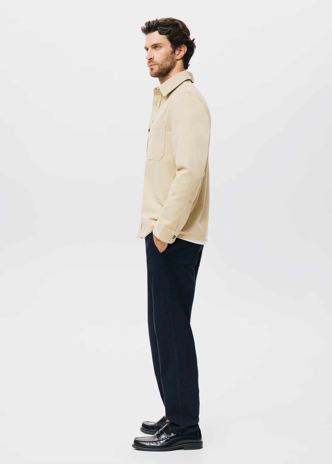 Surchemise en jean à poches