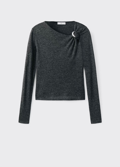 T-shirt à Détail Métallique