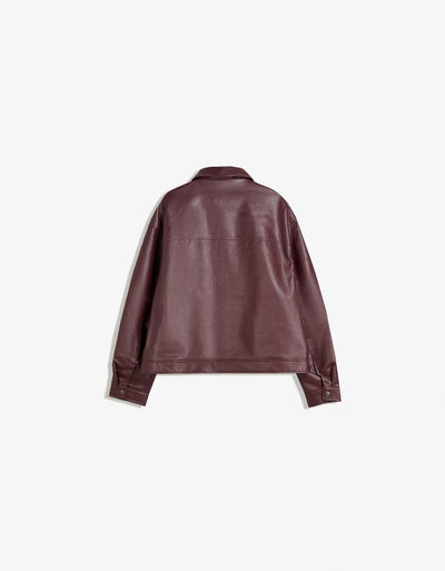 Veste Boxy Fit en Similicuir