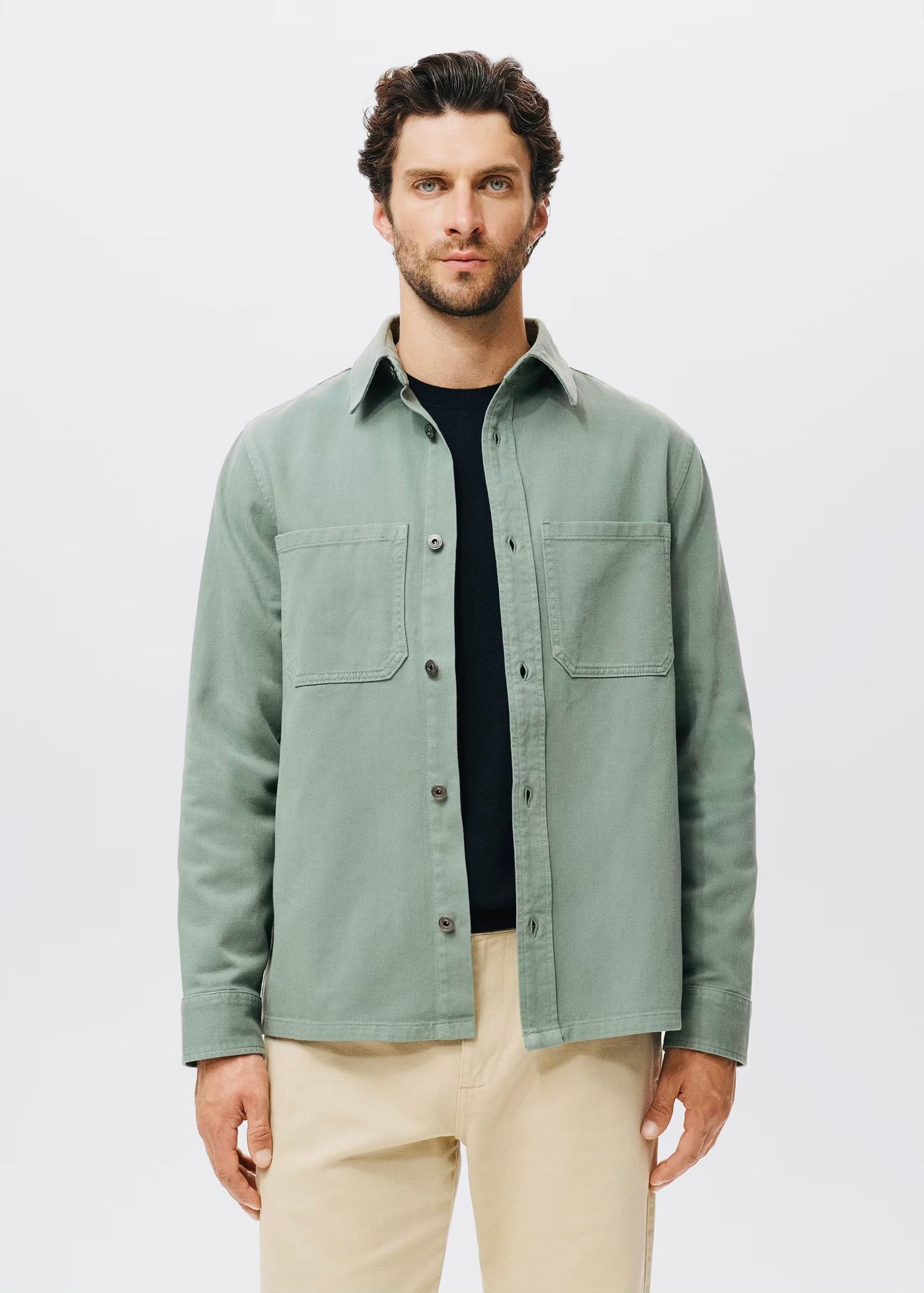 Surchemise en jean à poches