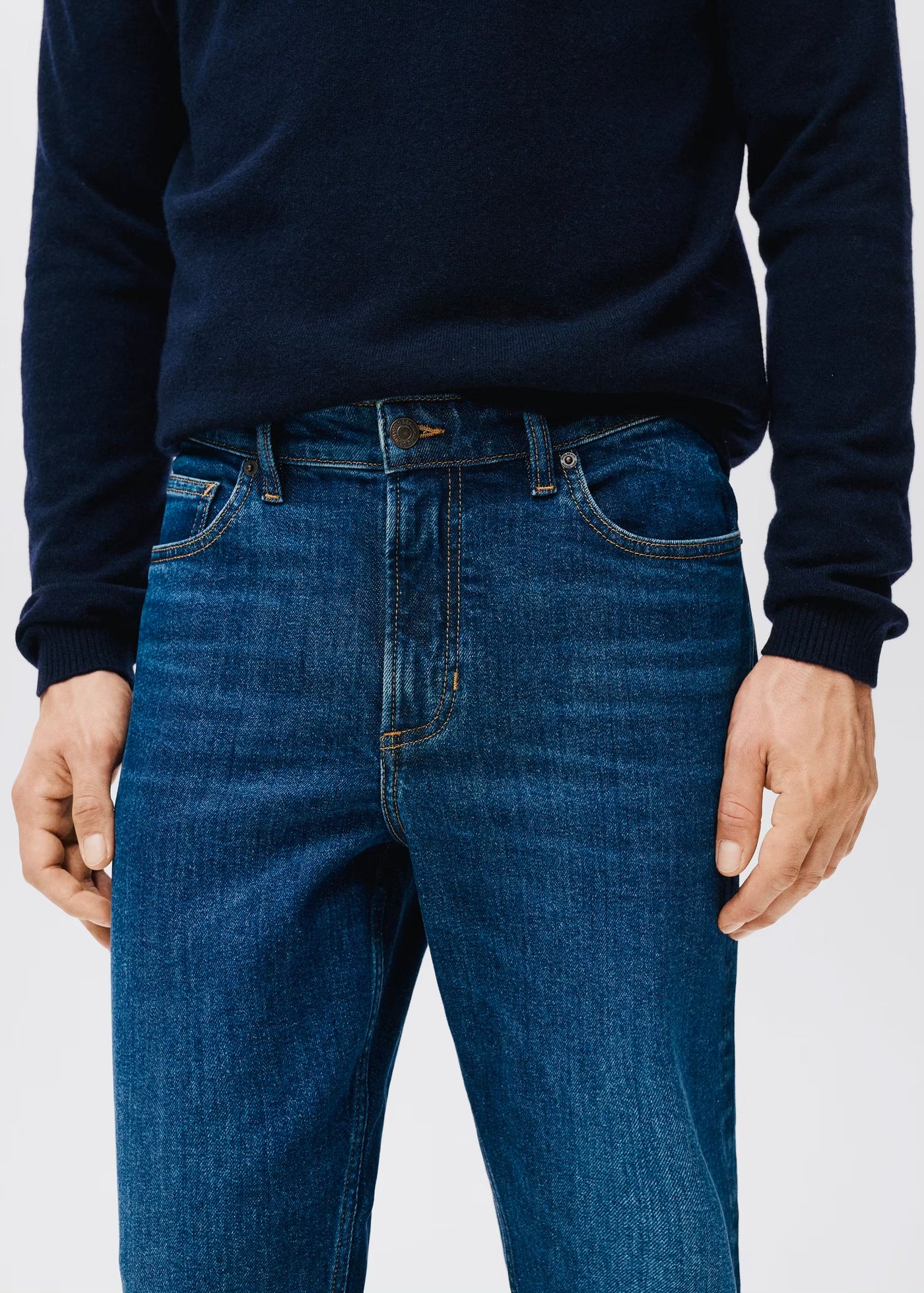 Jean Ben Cropped Tapered-Fit Mango