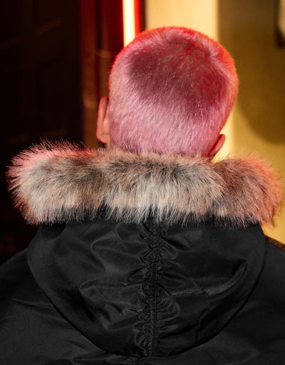 BLOUSON TECHNIQUE COL FAUSSE FOURRURE