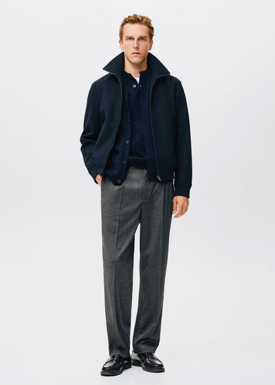 Pantalon Flanelle Regular-Fit à Pinces