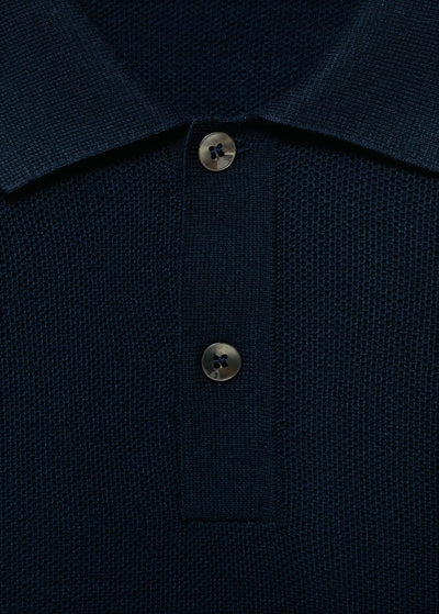 Pull over polo coton microstructure