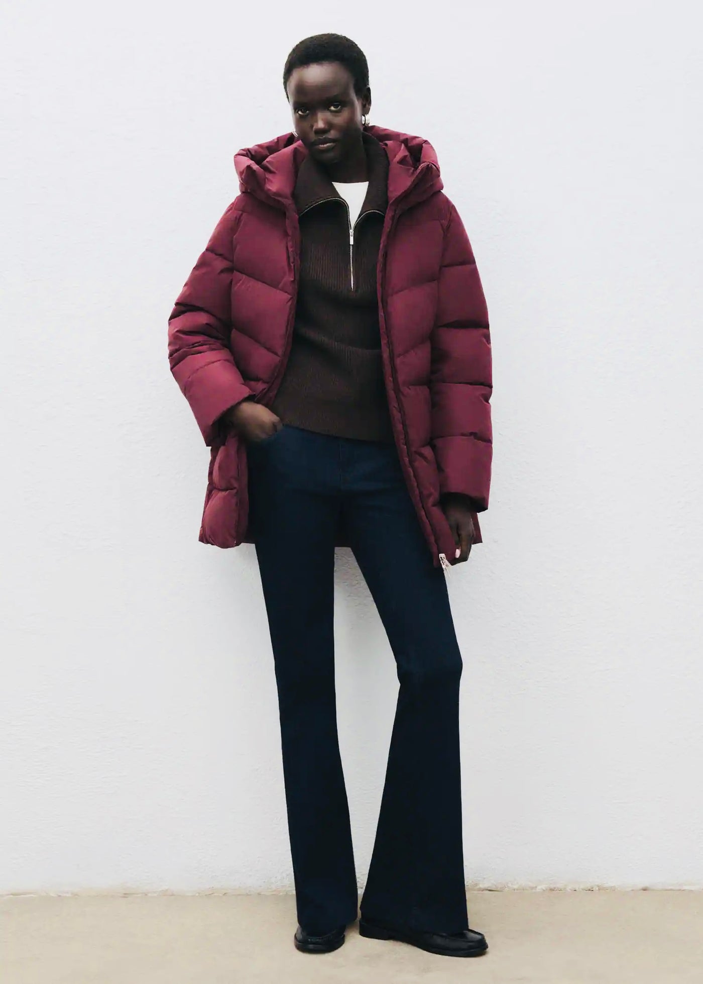 Anorak matelassé avec capuche