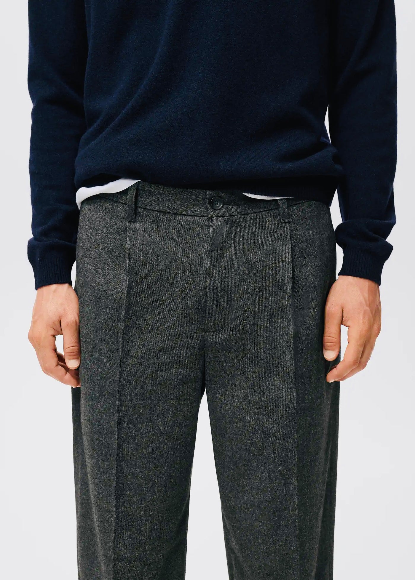 Pantalon Flanelle Regular-Fit à Pinces