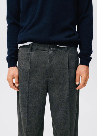 Pantalon Flanelle Regular-Fit à Pinces