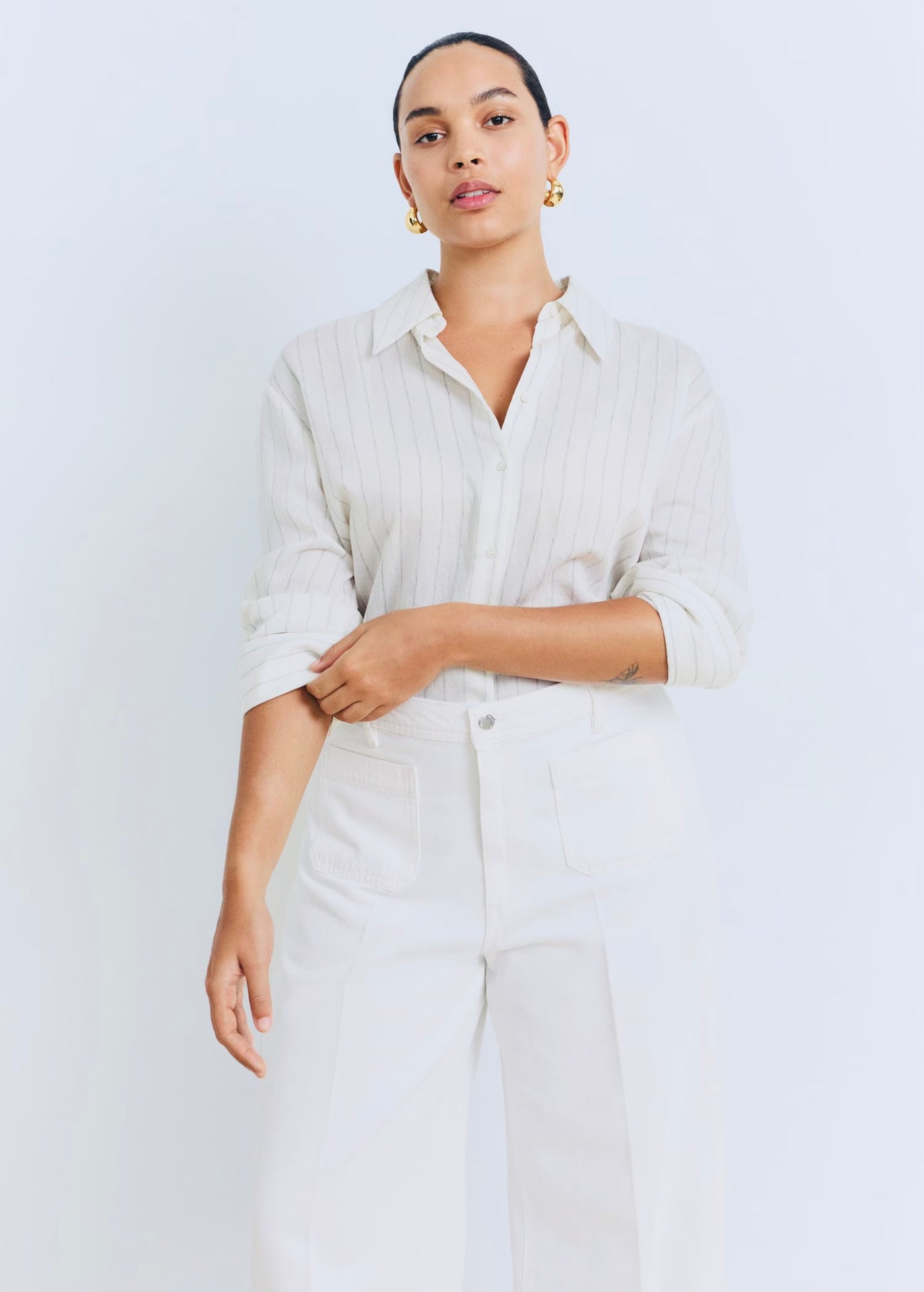 Jean Wideleg Poches Taille Haute